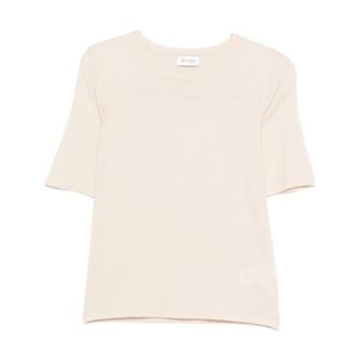Soft Goat Jersey de Cachemira y Cabra con Mangas a la Altura del Codo - Knitwear - Mujer - Beige - XS