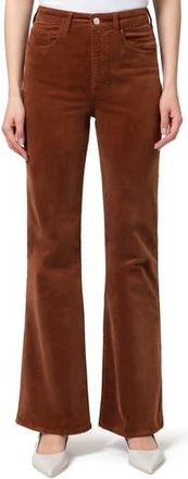 Mavi Los Angeles High Waist Flare Leg Velvet Pants in Brown Velvet at Nordstrom Rack, Size 24 X 32