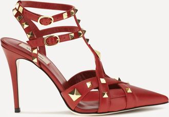 Valentino Garavani D&eacute;collet&eacute; Studdy in capretto Woman 41