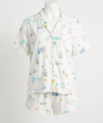 Z Supply Court Sports Pajama Top In White