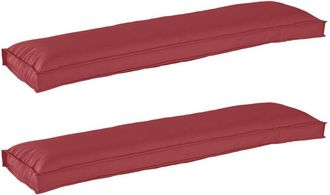 vidaXL Juego De Cojines De Paleta 2 Pcs Rojo Vino Tinto Vidaxl