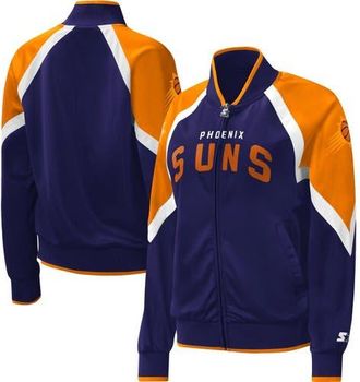 Starter Womens Starter Purple Phoenix Suns Slam Dunk Raglan Full-Zip Track Jacket at Nordstrom, Size X-Large