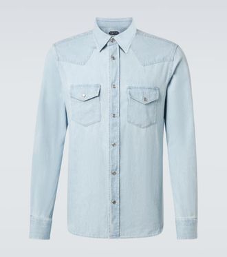 Tom Ford Camicia in chambray di cotone