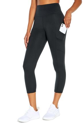 Marika Womens Morgan Tummy Control Pocket Capri Legging