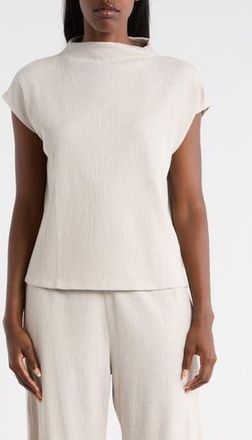 Eileen Fisher Funnel Neck Top in Chalk at Nordstrom Rack, Size Xx-Small