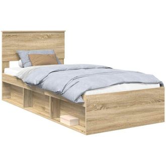 vidaXL Estructura De Cama Sonoma 90 X 190 Cm Madera De Pino Macizo Vidaxl