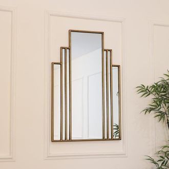 Melody Maison Gold Fan Art Deco Wall Mirror 90cm X 59cm
