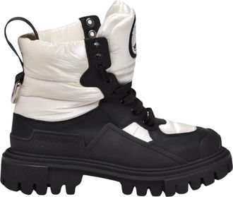 Dolce & Gabbana Gewatteerd enkellaarsje - Dames - Winterlaarzen - Zwart - 35 1/2 EU - Leer - Schoenen