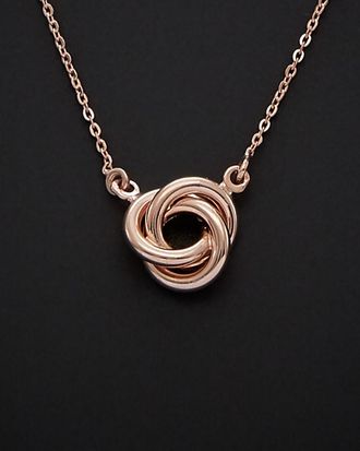Italian Gold, Inc 14K Italian Rose Gold Love Knot Necklace