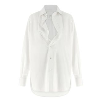 Maison Margiela Shirts, female, White, Size: XS Cotton Poplin Shirt