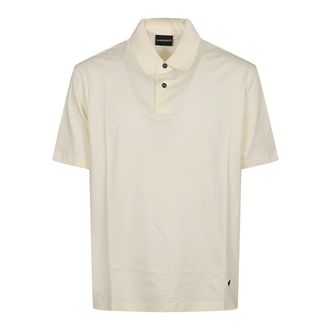 Emporio Armani Polo Shirts, male, Beige, Size: XL Polo Filo di Scozia
