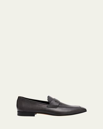 Berluti Mens Lorenzo Goat Leather Loafers