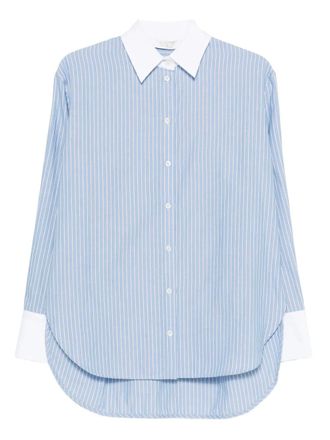 Tela Camicia a righe - Blu