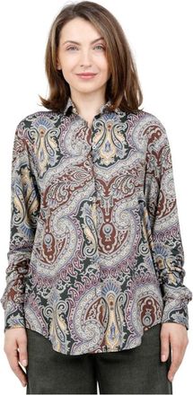 Caliban Camicia fantasia rombi in tessuto no iron - Dames - Overhemden - Veelkleurig - XL - Overhemden