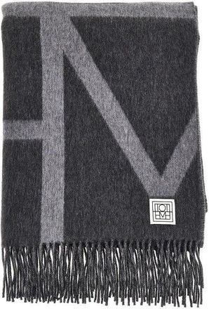 Toteme Brushed wool Monogram scarf Woman One Size