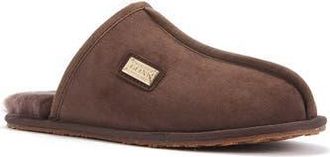 Australia Luxe Twinface Sheepskin Genuine Shearling Lined Scuff Slipper in Burnt at Nordstrom Rack, Size X-Small