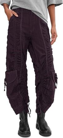 Free People Scorpio Shirred Pants Womens Clothing Black Coffee : MD (Womens 8-10), Cotton