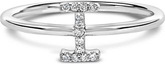 House of Brilliance 10K Gold Diamond Accent Initial A-Z Ring