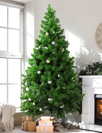 Dmora Dmora - Sapin De No&euml;l Riccardo, Sapin Artificiel Extra &Eacute;pais, Arbre &Agrave; Effet R&eacute;el En Pvc, 326 Branches, Hauteur 120 Cm