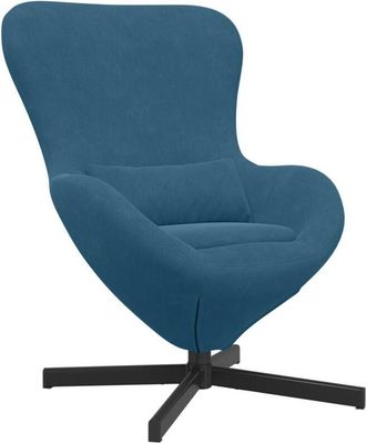 vidaXL Egg Chair Blue Velvet Vidaxl