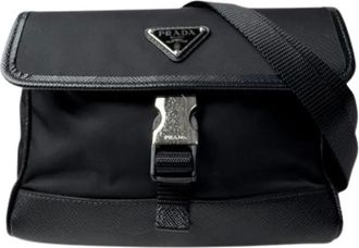 Prada Vintage, unisex, Zwart, ONE Size, Leer, Pre-owned Vintage Schoudertas