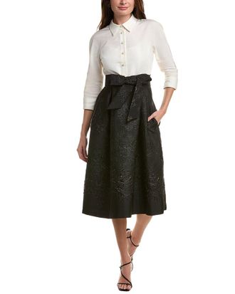 Teri Jon by Rickie Freeman Teri Jon By Rickie Freeman Elbow Sleeve Midi Dress