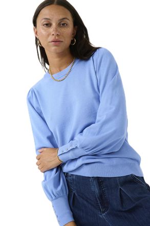 Kaffe KAlizza Womens Knitted Jumper Long Sleeve Crew Neck Fashion Jumper, Ebb And Flow, M