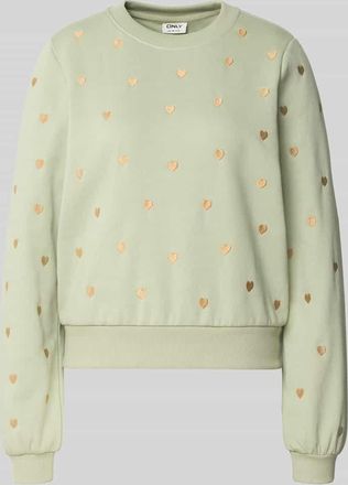 Only Regular Fit Sweatshirt aus Baumwoll-Mix Modell ATIKA in Schilf, Größe M