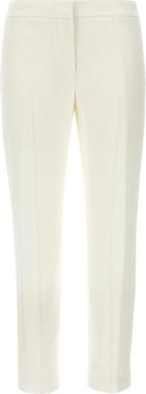 Alexander McQueen Leaf Crepe Cigarette Broek - Dames - Vrijetijds broeken - Wit - L - Broeken