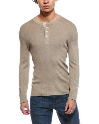 SIMKHAI Hezekiah Silk & Cashmere-Blend Henley Shirt