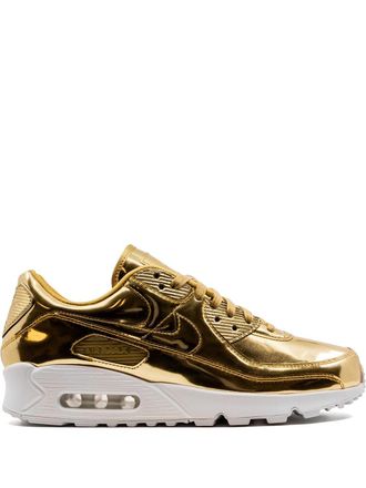 Nike Air Max 90 Metallic Pack - Gold sneakers - women - Leather/Polyester/Rubber - 10.5