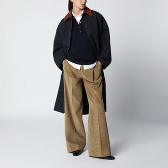 R&oacute;he Cappotto blu navy in misto cotone e lana