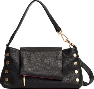 Hammitt Hammitt VIP Satchel Black Brushed Gold Red Zip