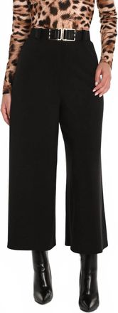 Frank Lyman Design Womens Ponte Gaucho Pants In Black