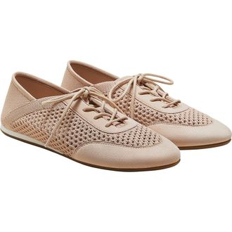Vivaia Round-Toe Lace-Up Mesh Sneakers in Shell Tint at Nordstrom, Size 6.5