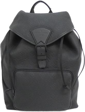 Louis Vuitton Black Leather Backpack (Pre-Owned)