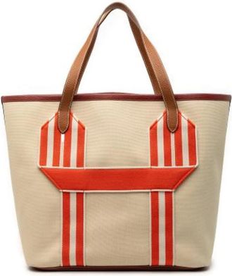 Herm&egrave;s Pre-owned Pursangle Tote - Dames - Vintage Schoudertas - Beige - ONE Size - Leer - Vintage