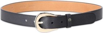 Aigner Leren Riem met Metalen Gesp - Dames - Riemen - Blauw - 90 CM - Leer - Accessoires