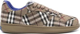 Burberry Green Check Sneakers