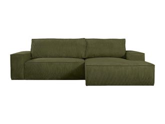 VENTE-UNIQUE.COM Sof&aacute; rinconera terciopelo caqui