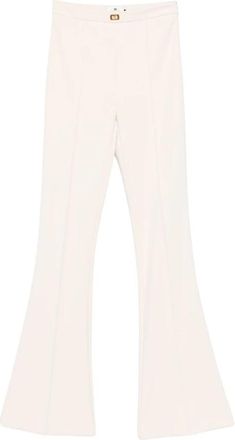 Elisabetta Franchi Rtw... - Dames - Wijde Broeken - Beige - XL - Broeken