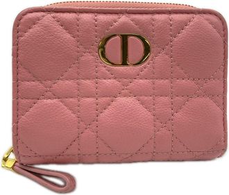 Dior Pink Leather Wallet (Bi-Fold) (Pre-Owned)