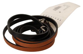 Costume National Womens Leather Belt Reversible Design - Black - Size 100 cm