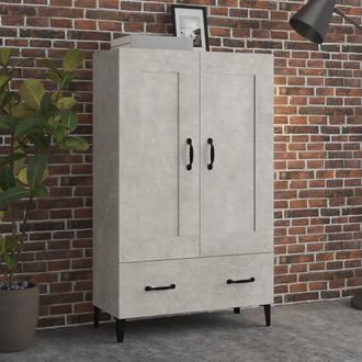 vidaXL Vidaxl - Aparador De Madera Contrachapada Gris Hormig&oacute;n 70x31x115 Cm