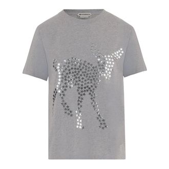 J.W.Anderson Animal Stars Graphic Print T-Shirt - female - JW Anderson - T-Shirts - Gray - XS - Tops
