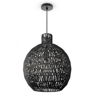 Paco Home Luminaria Suspensi&oacute;n Sal&oacute;n Bohemia L&aacute;mparas Cesta L&aacute;mpara Colgante Negro (&oslash;45 Cm), L&aacute;mpara Colgante - Tipo 8 - Paco Home