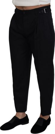 Dolce & Gabbana Mens Black Cotton Chino Formal Pants Elastane