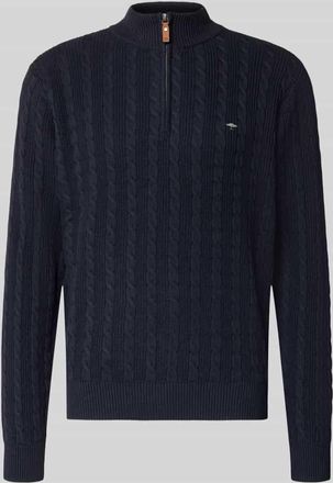 Fynch-Hatton Fynch-Hatton Regular Fit Troyer aus reiner Baumwolle in Marine, Größe 3XL