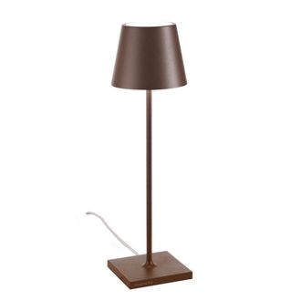 Zafferano L&aacute;mpara de mesa led corten aluminio 11x38 cm zafferano