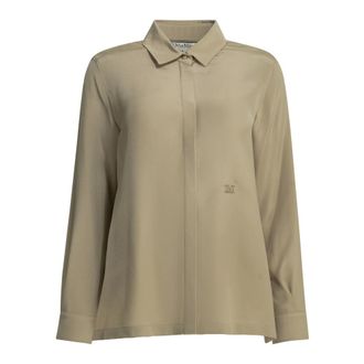 Max Mara Camisa Mxmgeranio - Blouses & Shirts - Mujer - Beige - M